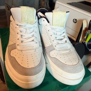 White and Gray Sneakers